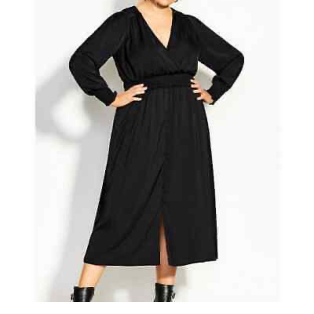 City Chic Satin Midi Dress S (16) plus size